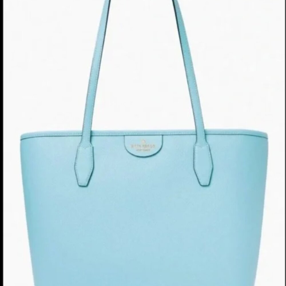 Kate Spade Lori Large Top Zip Tote Spring Meadow Blue Turquoise